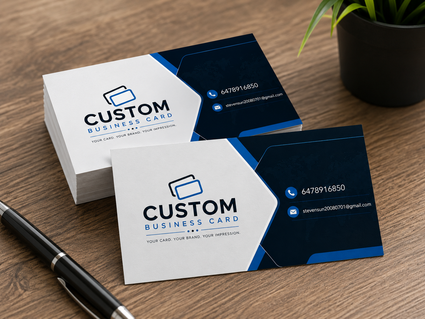 1000 Custom made business card 5x9cm